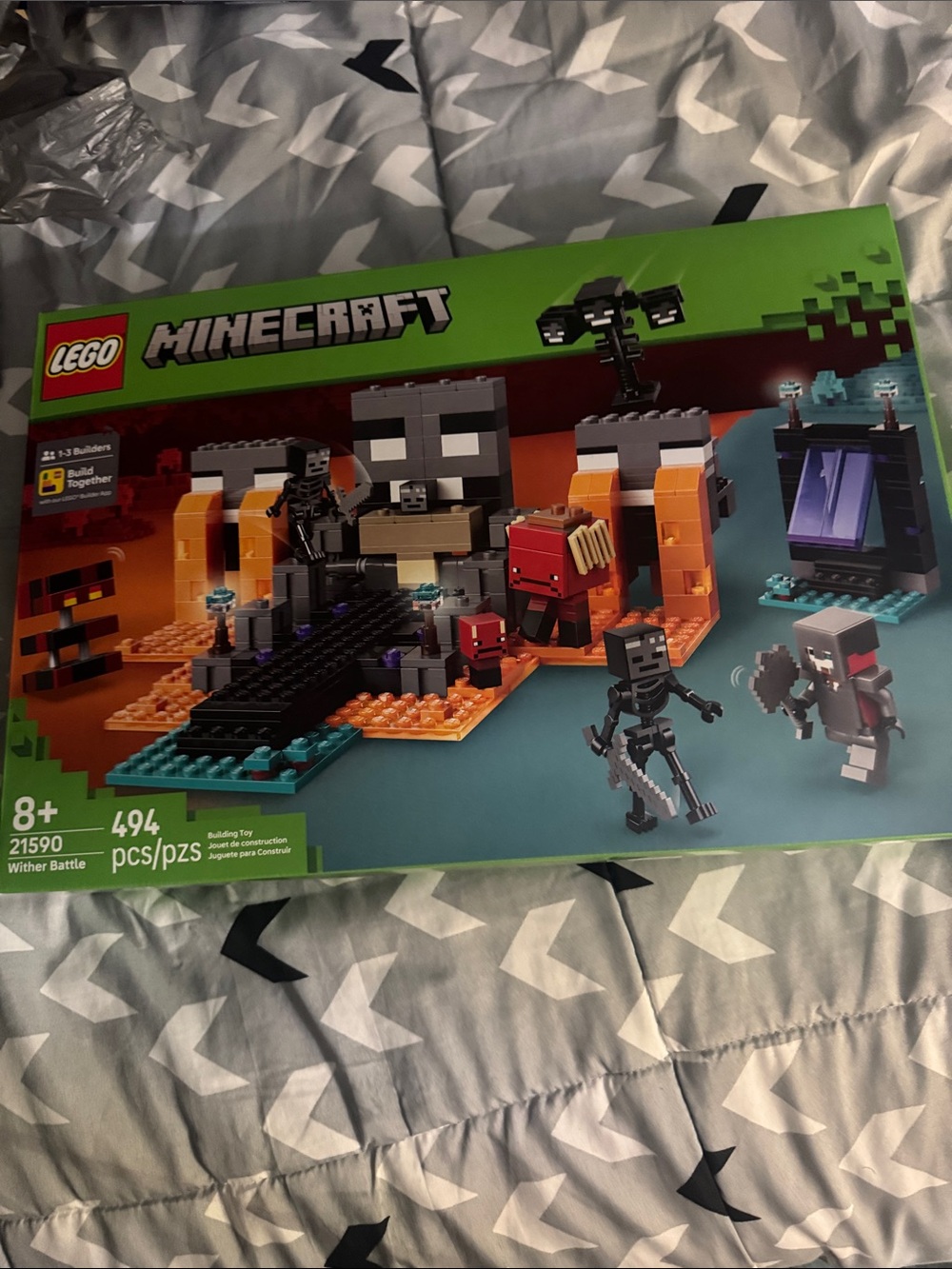 Lego Minecraft Wither Battle Set - Black, Orange, Green, Red, Blue